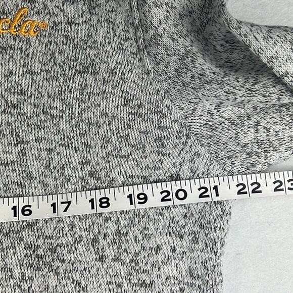 UCLA Sweatshirt Mock Button Neck Heather Gray Womens Fit Size L Champion - Picture 4 of 9